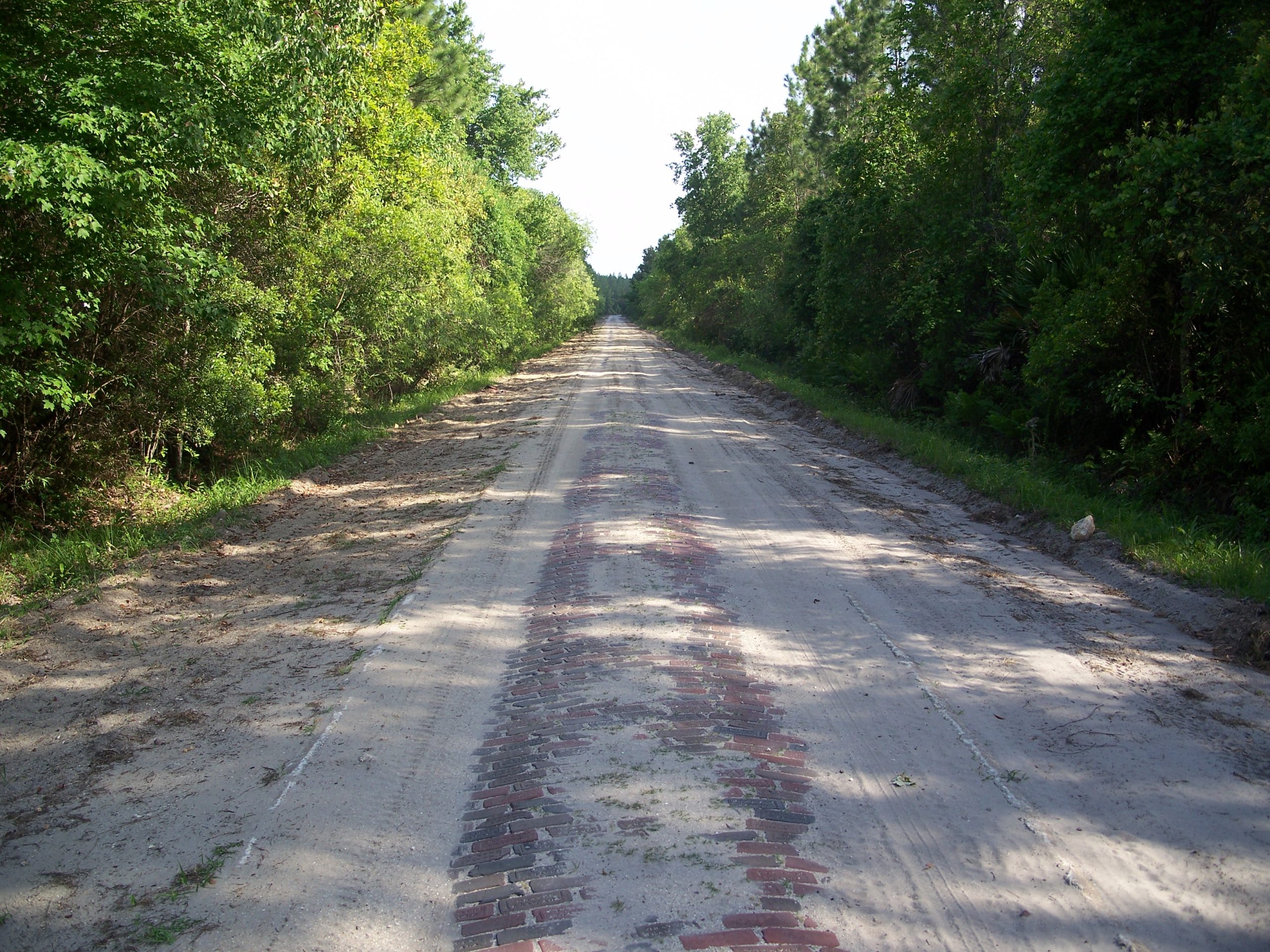 Part of the old brick Dixie Highway near Espanola, Florida