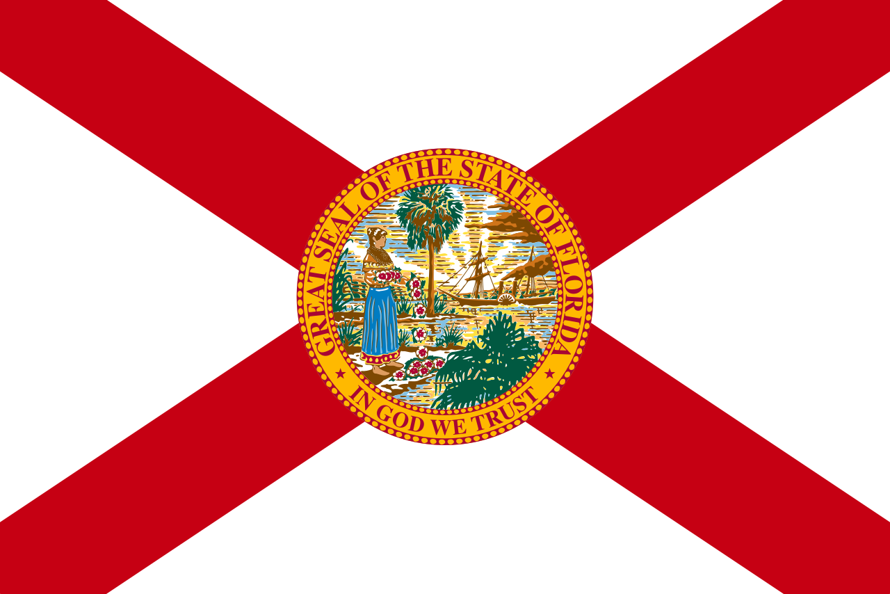 Flag of Florida, United States.