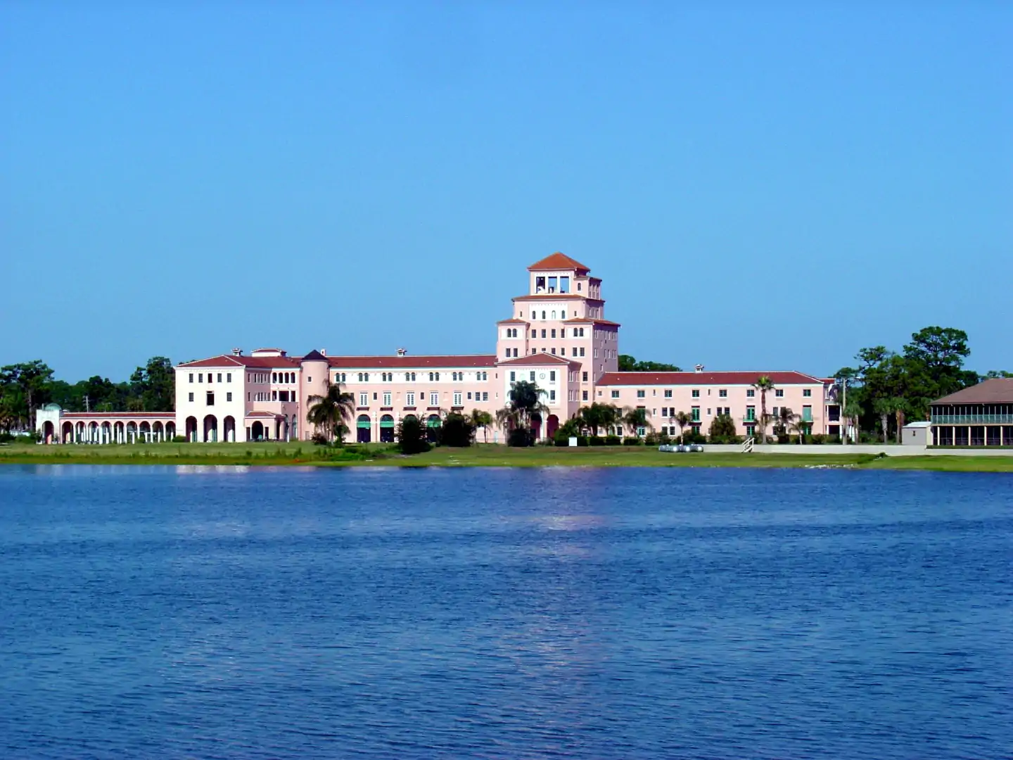 Harder Hall, on shore of Little Lake Jackson, Sebring, Florida