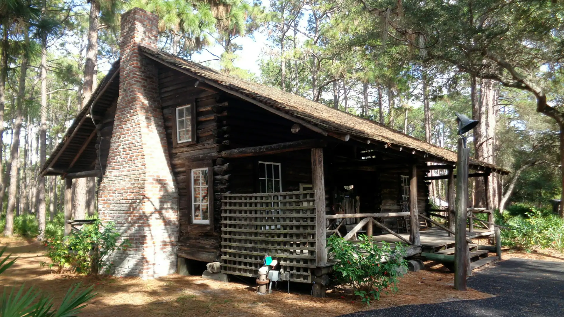 Log cabin built by the McMullen family in 1852 and later occupied by the Coachman family near what is now Clearwater, Florida. Now located at Heritage Village in Largo, Florida, it is the oldest standing structure in Pinellas County, Florid