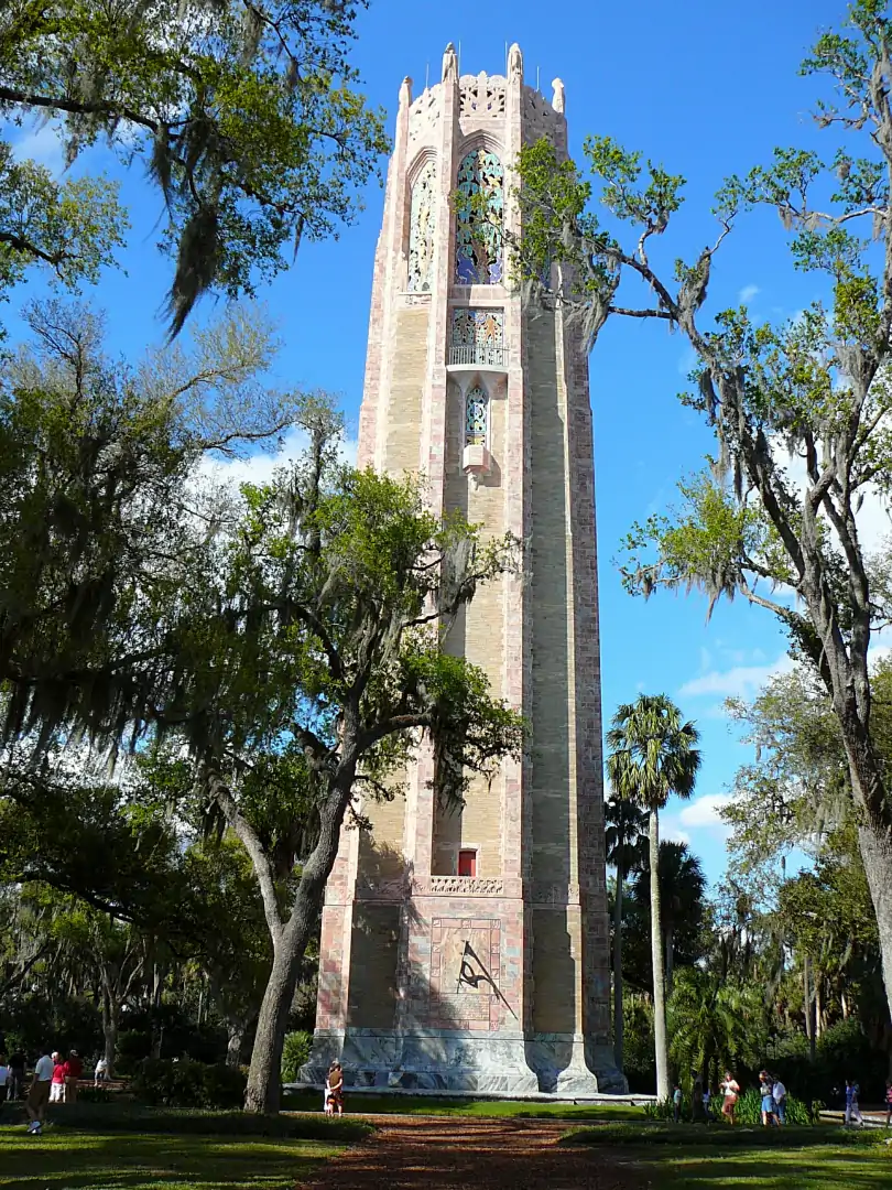 rear face of Bok Tower in Lake Wales, Florida